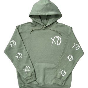 The Weeknd Hoodie XO Design Military Green (White Design)